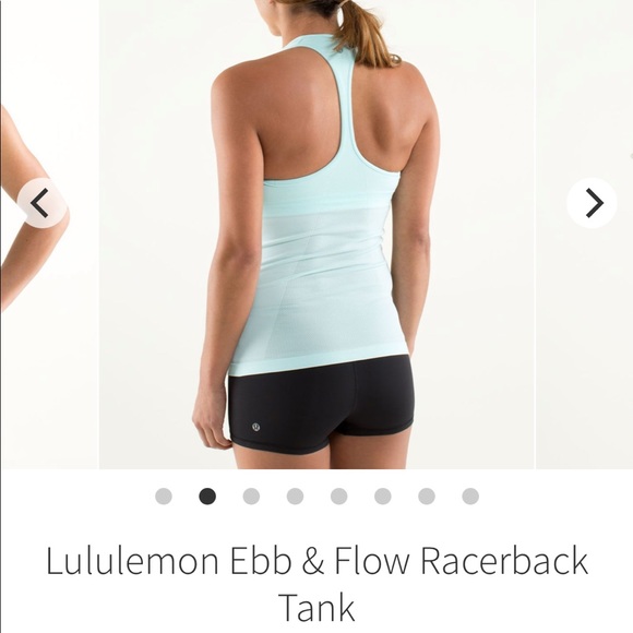 Lululemon Ebb and Flow Racerback tank. Size 4 Aquamarine - Picture 1 of 8